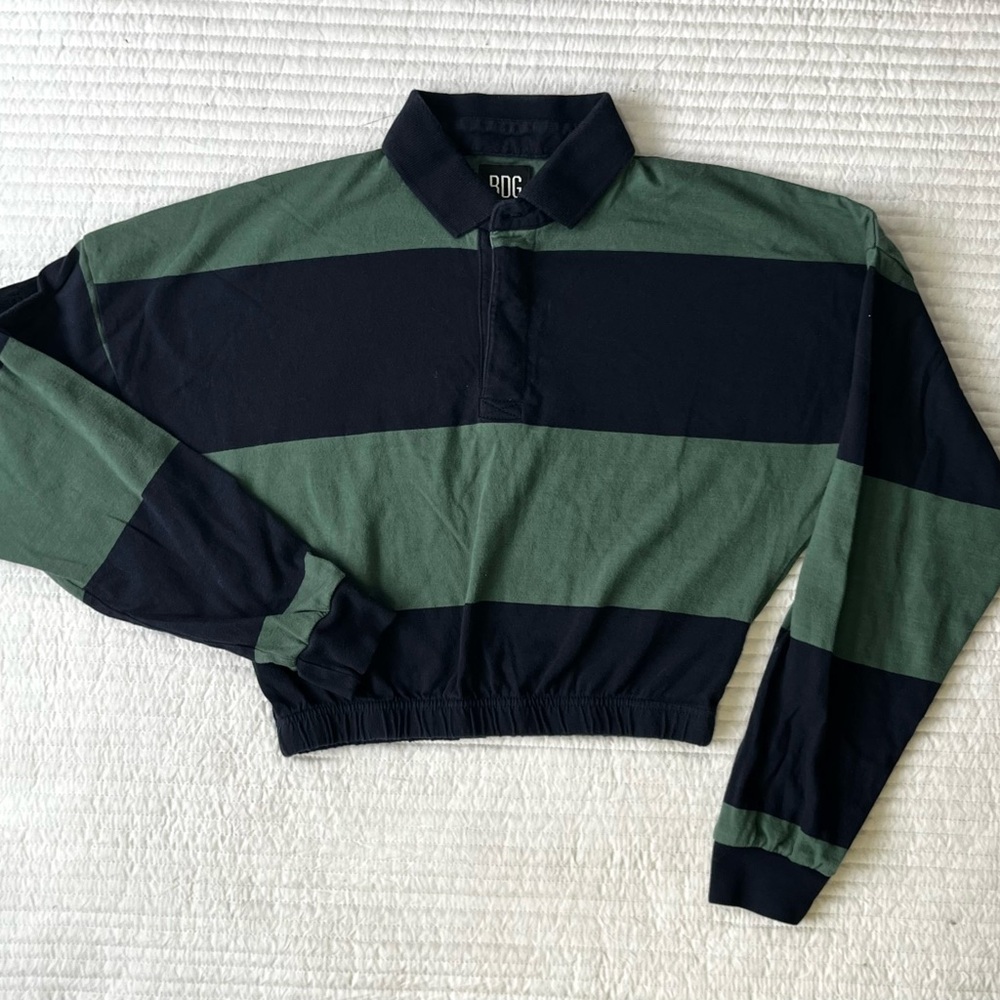 BDG Urban Outfitters striped long-sleeve polo shirt . - Picture 2 of 8